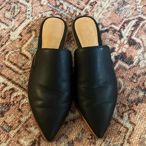 Madewell Gemma Black Leather Mules